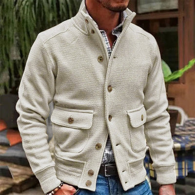 Baylor | Gemütliche Strickjacke mit Stehkragen