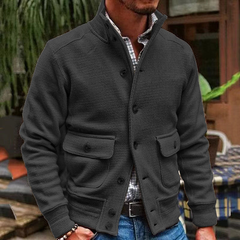 Baylor | Gemütliche Strickjacke mit Stehkragen