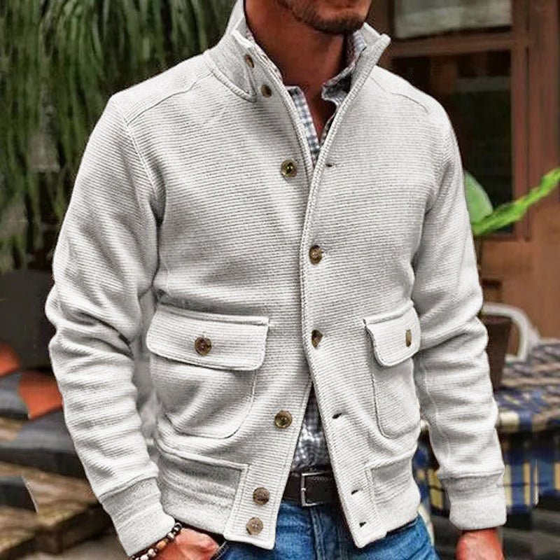 Baylor | Gemütliche Strickjacke mit Stehkragen