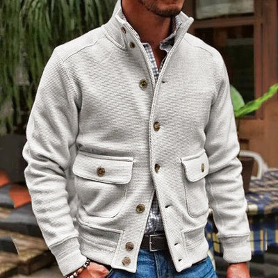Baylor | Gemütliche Strickjacke mit Stehkragen