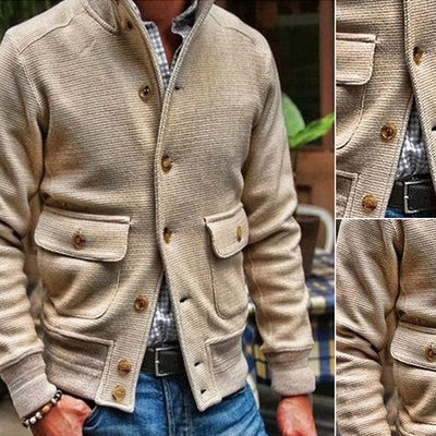 Baylor | Gemütliche Strickjacke mit Stehkragen