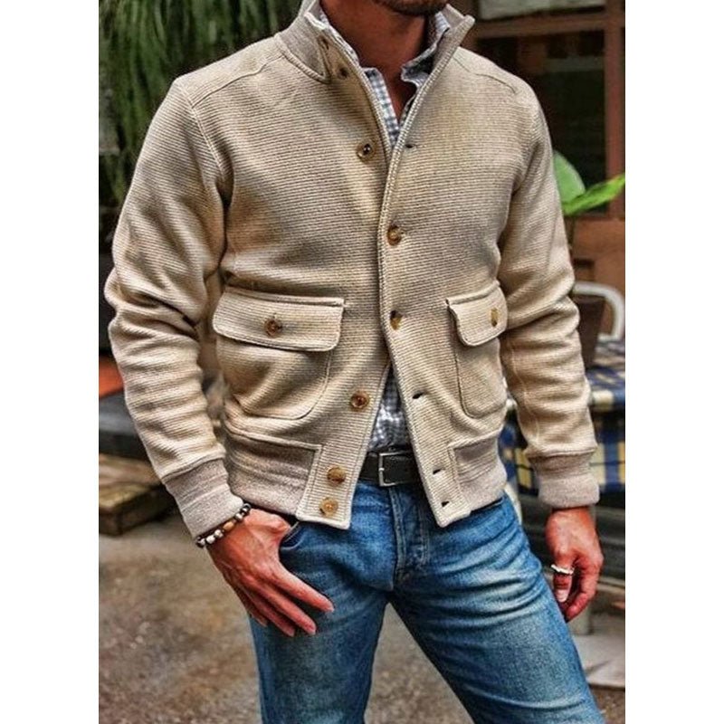 Baylor | Gemütliche Strickjacke mit Stehkragen