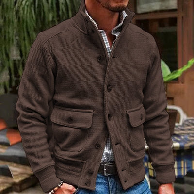 Baylor | Gemütliche Strickjacke mit Stehkragen