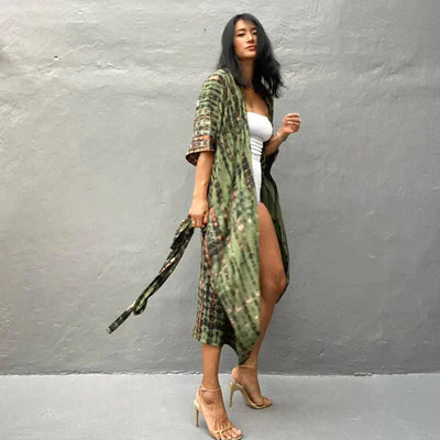 Revina | Strandkleid mit luftigem Print