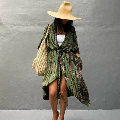 Revina | Strandkleid mit luftigem Print
