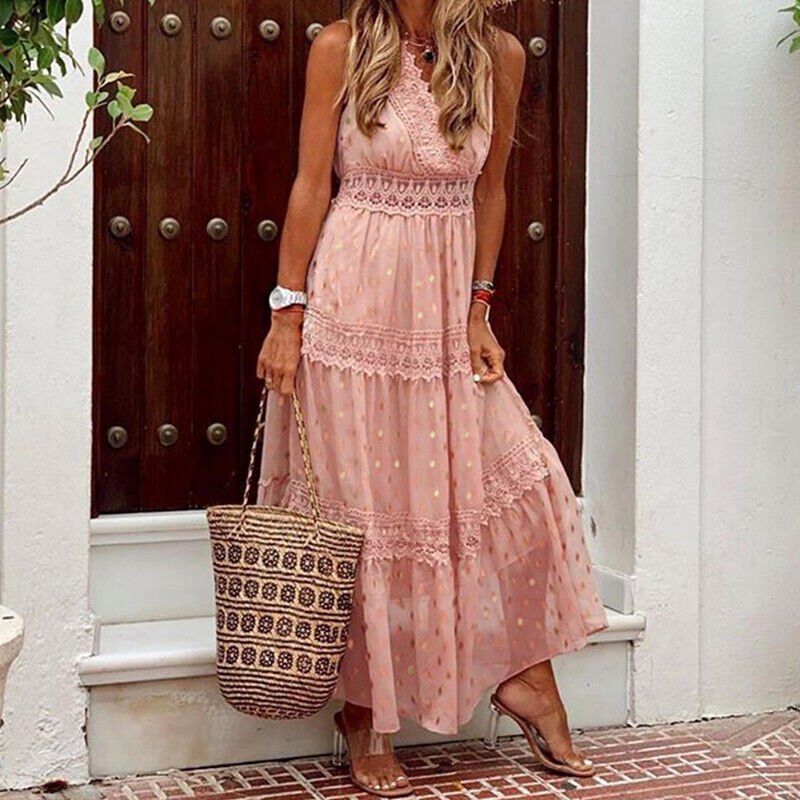 Noa | Boho-inspiriertes Maxikleid aus Spitze