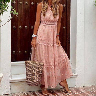 Noa | Boho-inspiriertes Maxikleid aus Spitze