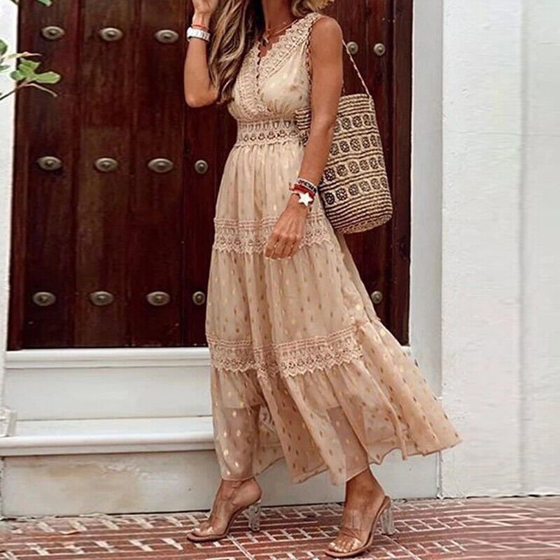 Noa | Boho-inspiriertes Maxikleid aus Spitze