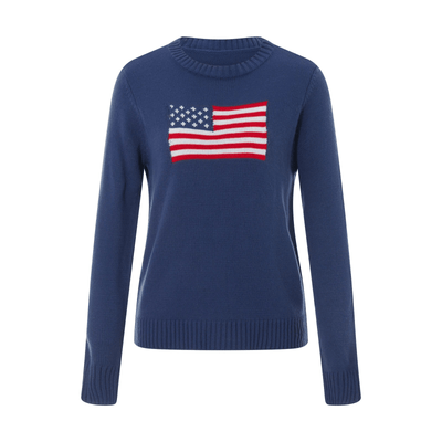 Zoey | Klassischer Pullover mit Sternen und Streifen