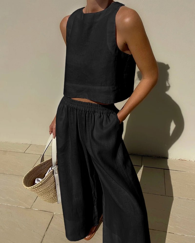 Vaelina | Zweiteiliges Set mit Cropped Top