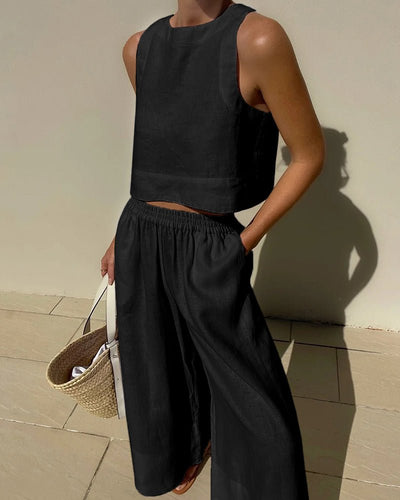 Vaelina | Zweiteiliges Set mit Cropped Top