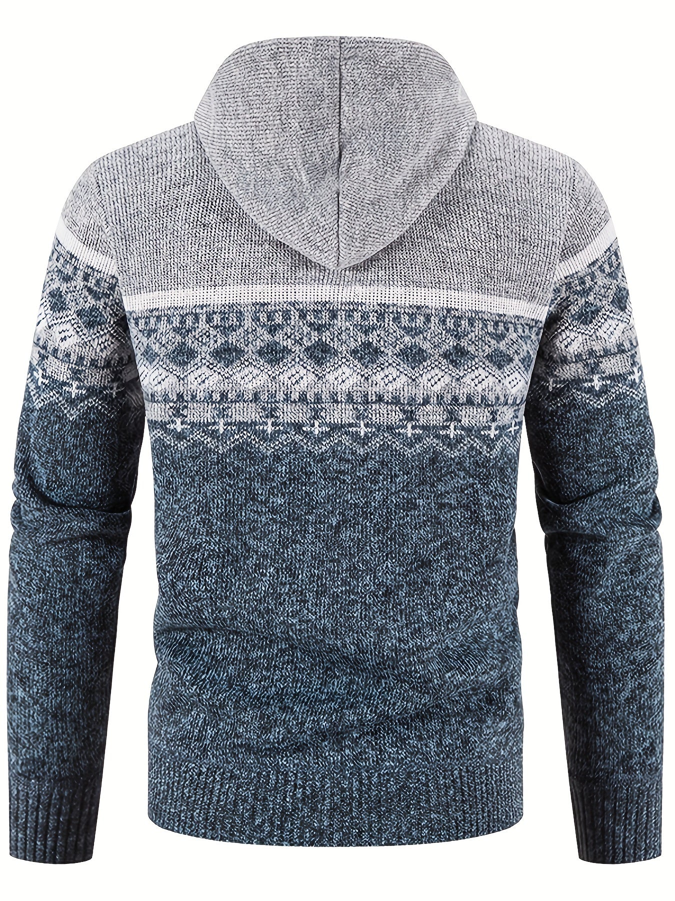 Trenton | Stylish Patterned Knit Hooded Sweater