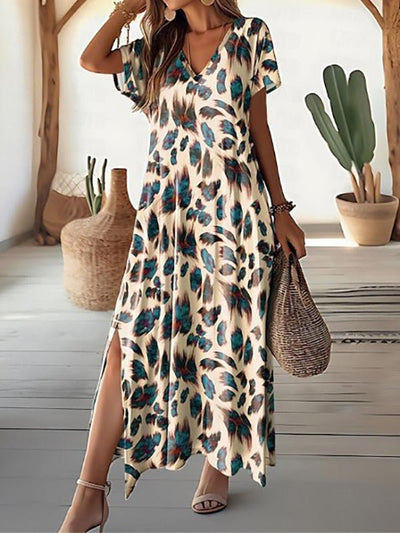 Lunara | Bedrucktes Maxikleid mit entspannter Passform