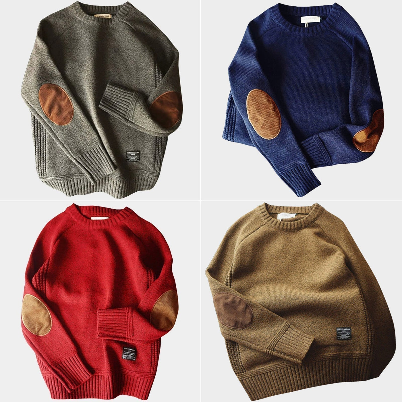 Haldor | Raffinierter Strickpullover mit Ellenbogenflicken