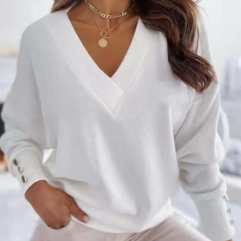 Petra | Klassischer Pullover mit V-Ausschnitt