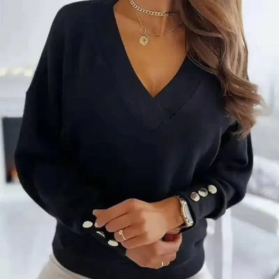Petra | Klassischer Pullover mit V-Ausschnitt