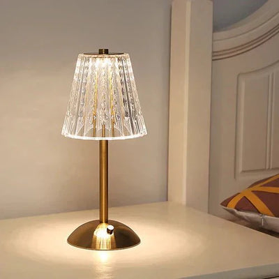 Pharos | Elegant Gold-Crystal Table Lamp