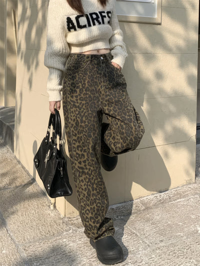 Zanoria | Jeanshose mit Leopardenmuster