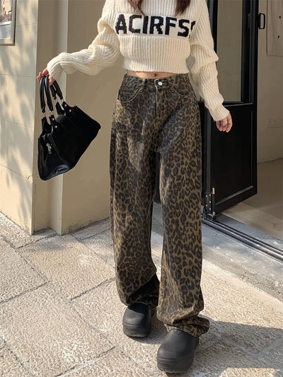 Zanoria | Jeanshose mit Leopardenmuster