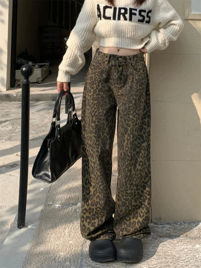 Zanoria | Jeanshose mit Leopardenmuster