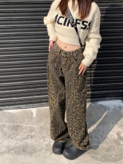 Zanoria | Jeanshose mit Leopardenmuster