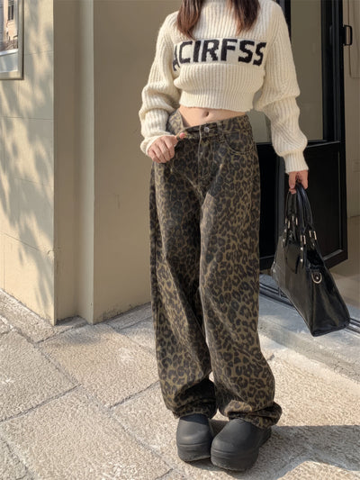 Zanoria | Jeanshose mit Leopardenmuster