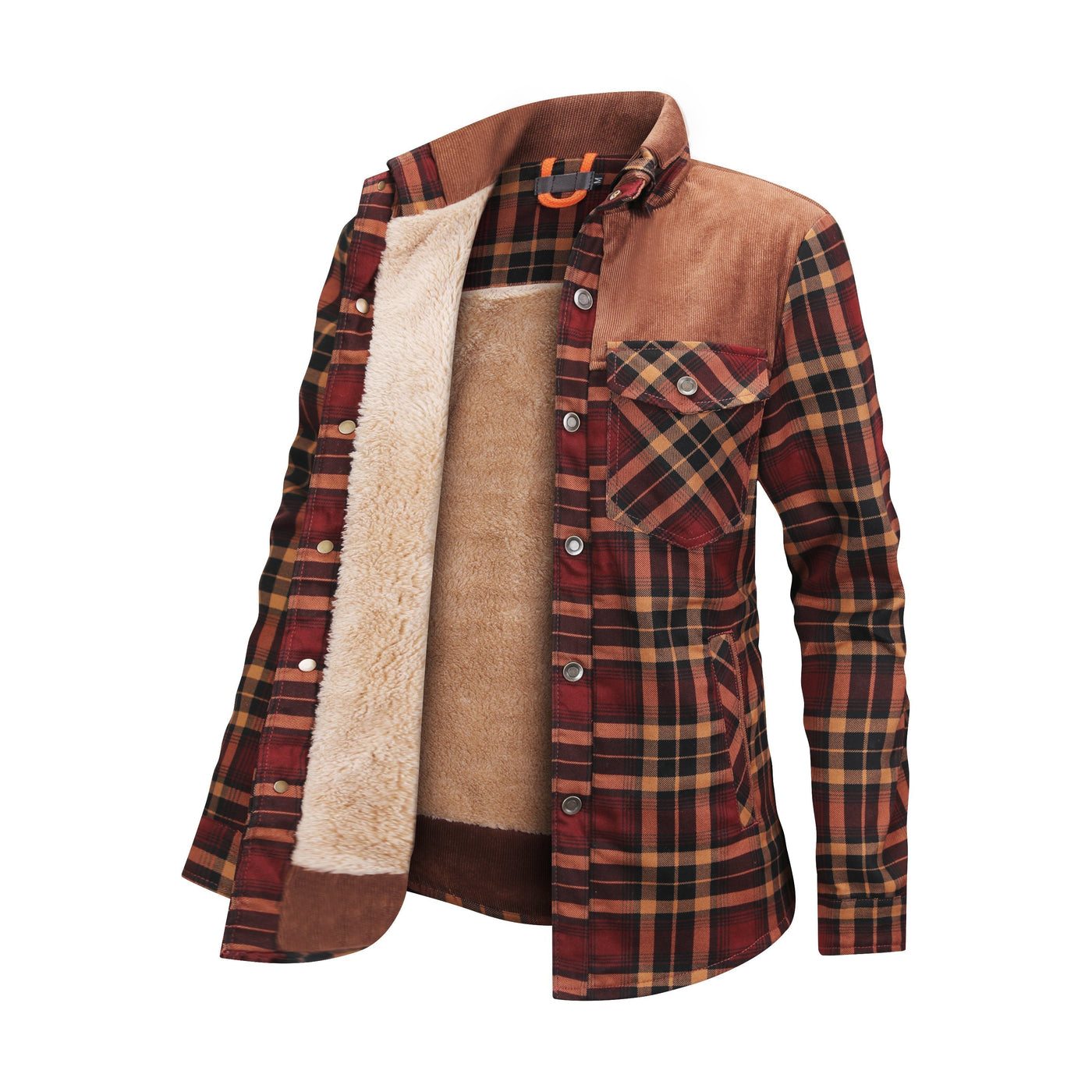 Morvenya | Karierte Jacke mit Plüschfutter