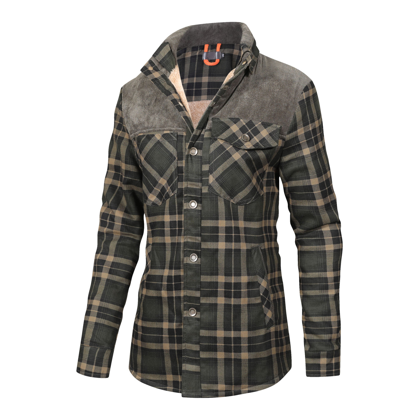 Morvenya | Karierte Jacke mit Plüschfutter