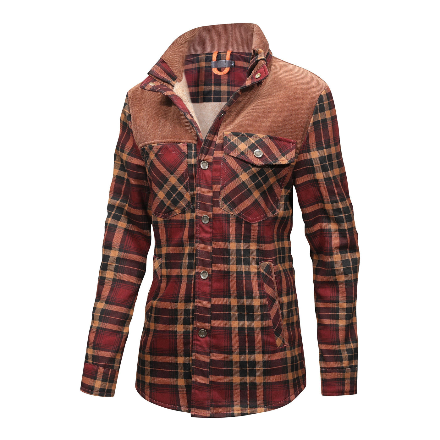 Morvenya | Karierte Jacke mit Plüschfutter