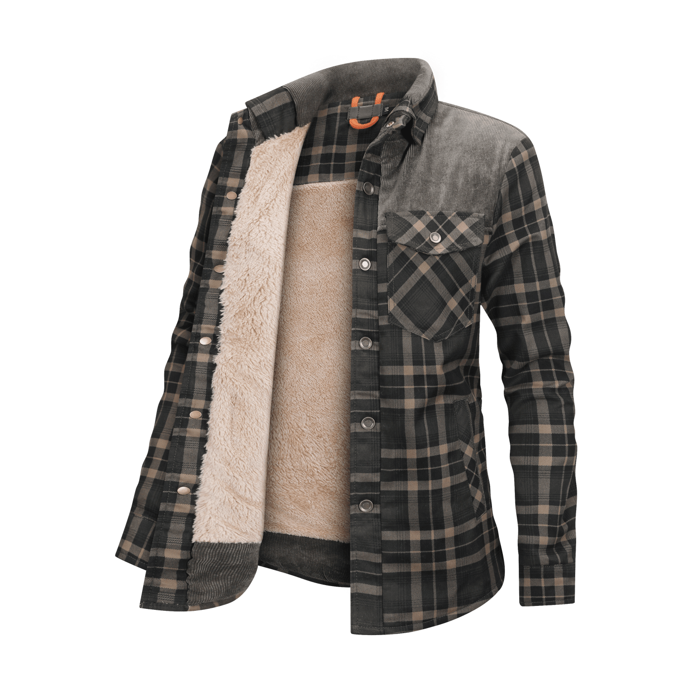 Morvenya | Karierte Jacke mit Plüschfutter