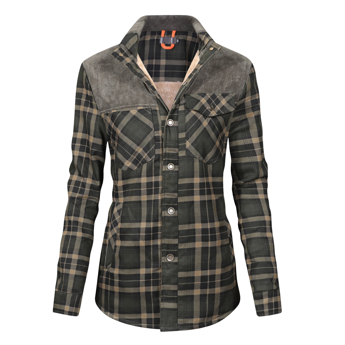 Morvenya | Karierte Jacke mit Plüschfutter