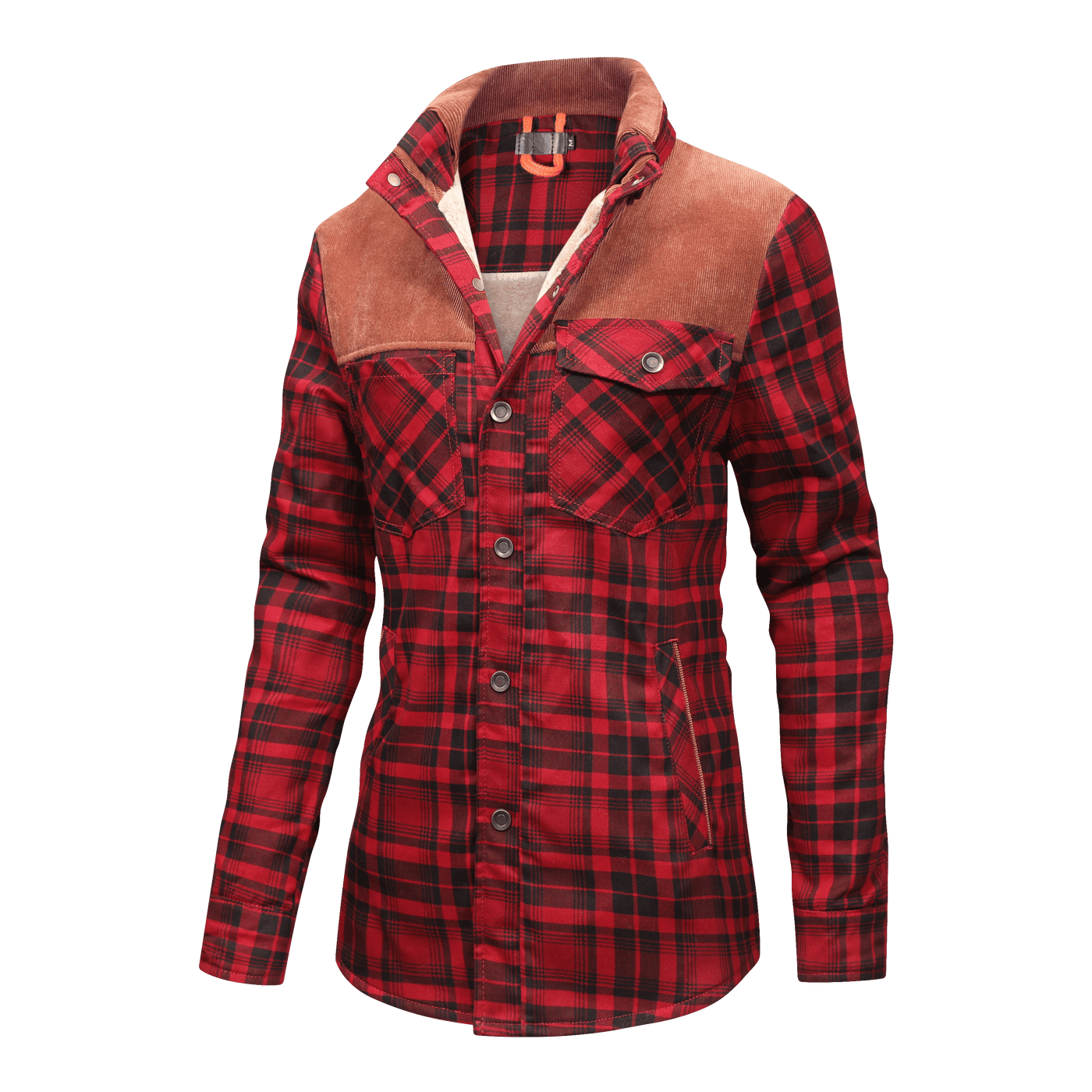 Morvenya | Karierte Jacke mit Plüschfutter