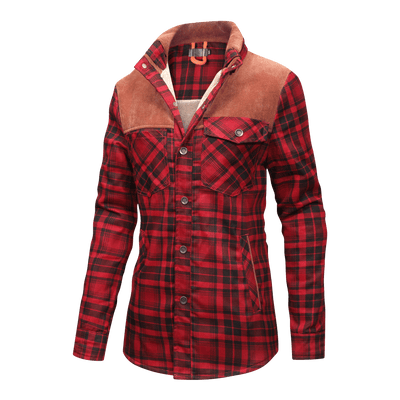 Morvenya | Karierte Jacke mit Plüschfutter