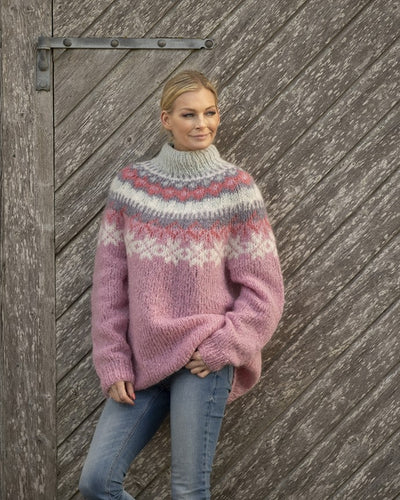 Diedelinde | Kuscheliger gemusterter Strickpullover