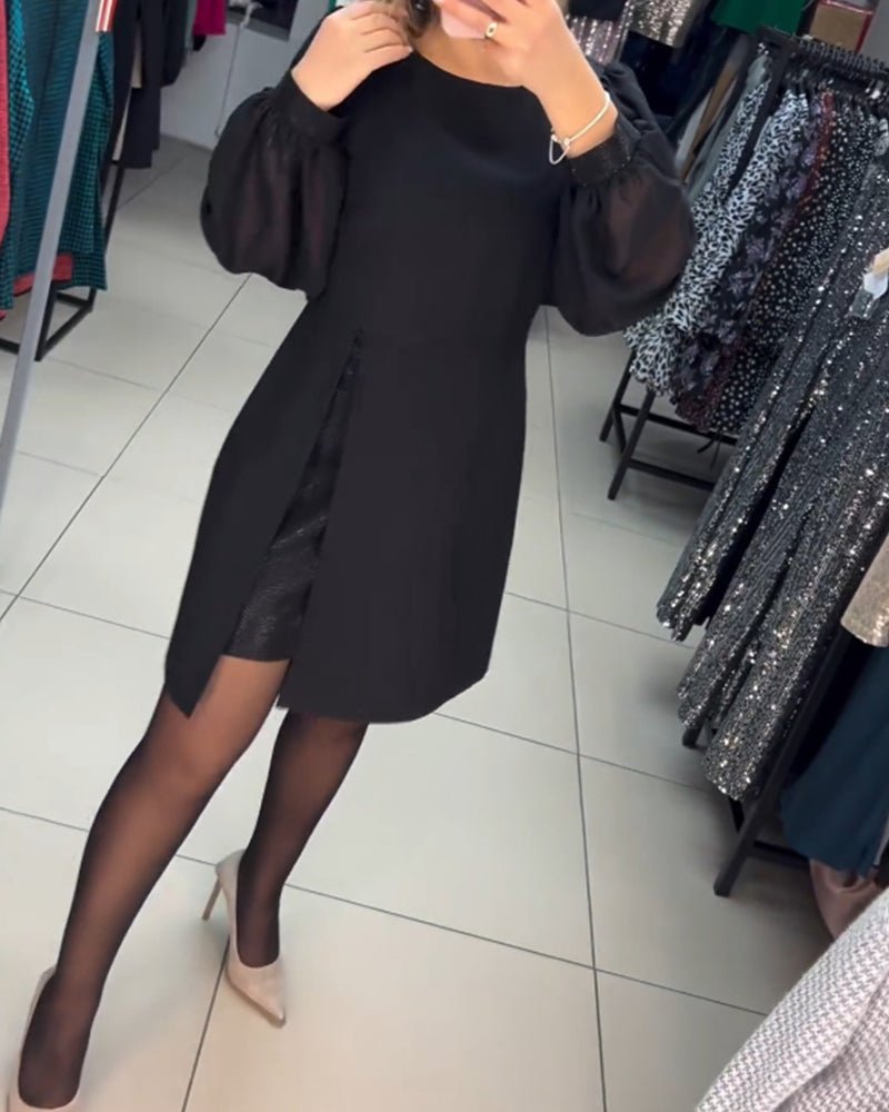 Ava | Trendiges Minikleid mit Puffärmeln