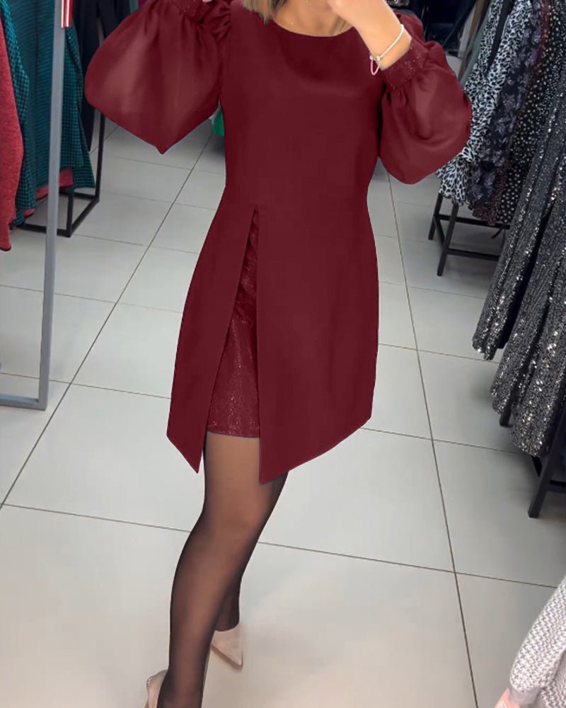 Ava | Trendiges Minikleid mit Puffärmeln