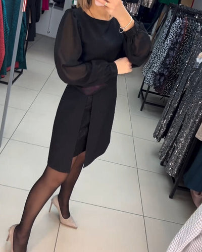 Ava | Trendiges Minikleid mit Puffärmeln