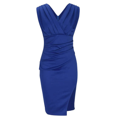 Samira | Elegantes Plisseekleid mit Schlitz