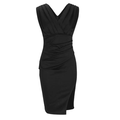 Samira | Elegantes Plisseekleid mit Schlitz