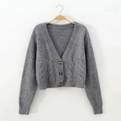 Cadence | Stilvoller kurzer Zopfmusterpullover