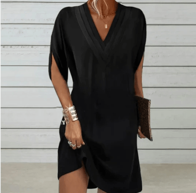 Sarah | Lockeres Kleid mit V-Ausschnitt