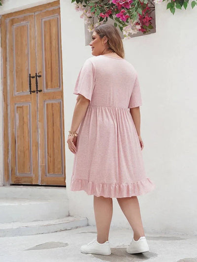 Caliana | Fließendes Maxikleid mit Spitzenbesatz