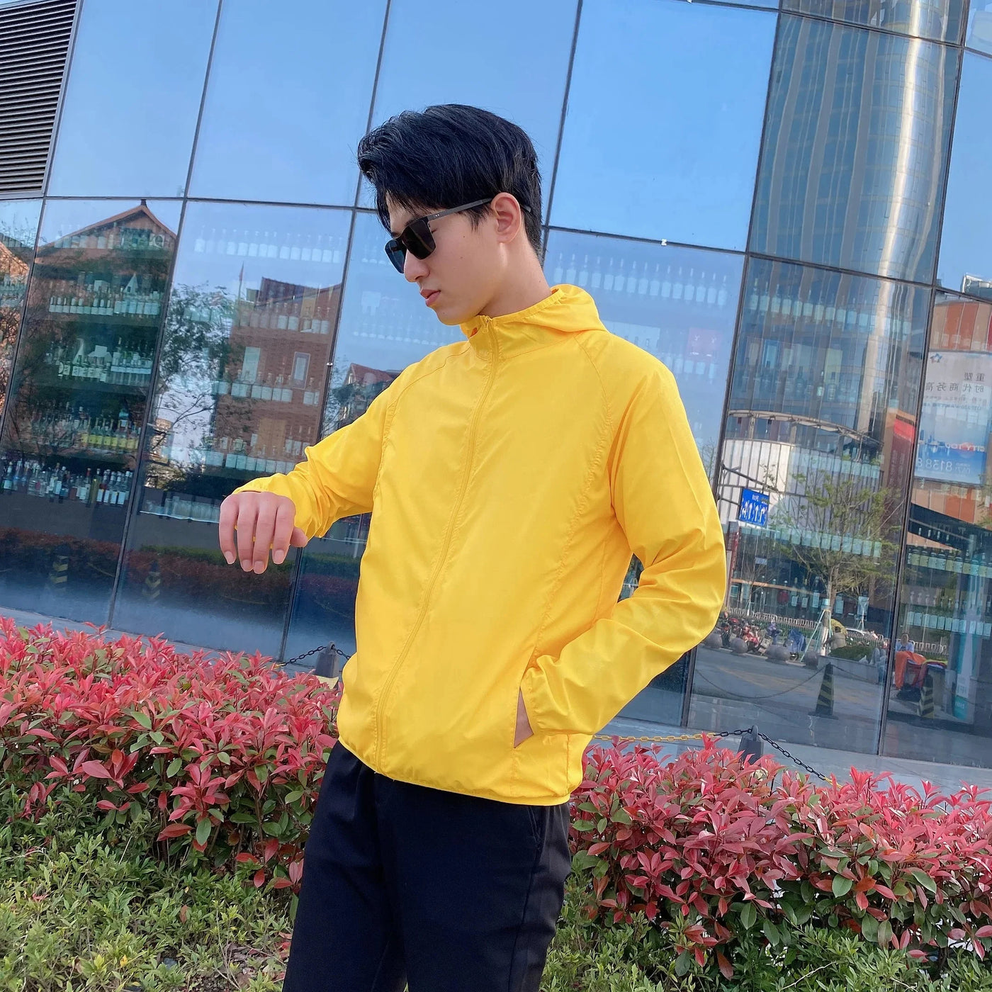 Leichte Windbreaker-Outdoorjacke