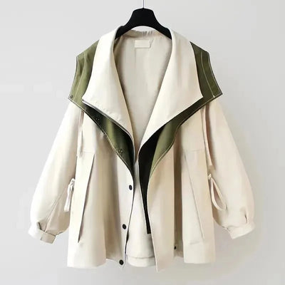 Zadie | Eleganter mehrlagiger Trenchcoat mit Kapuze