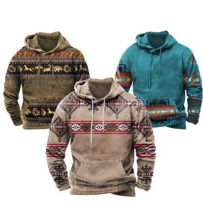 Brooks | Kapuzenpullover mit Azteken-Muster