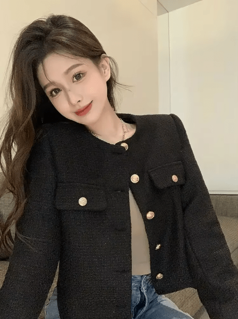 Thania | Eleganter, maßgeschneiderter Tweed-Blazer