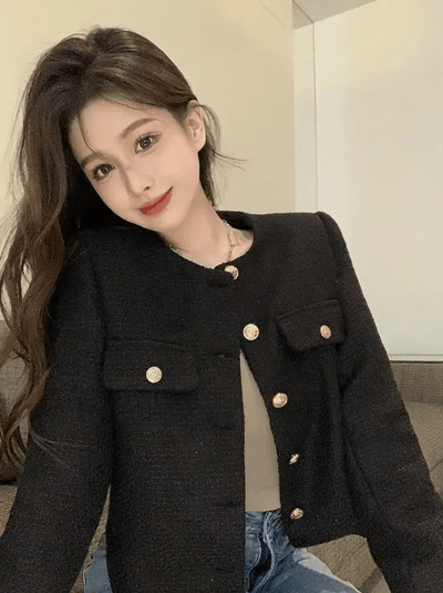 Thania | Eleganter, maßgeschneiderter Tweed-Blazer