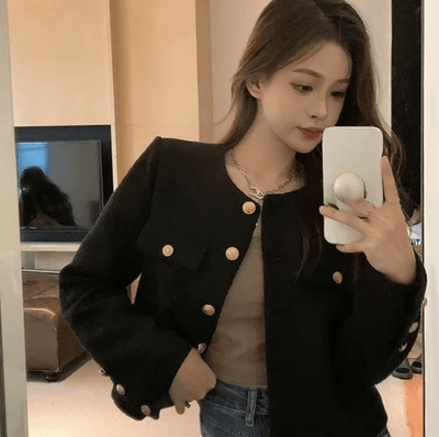 Thania | Eleganter, maßgeschneiderter Tweed-Blazer