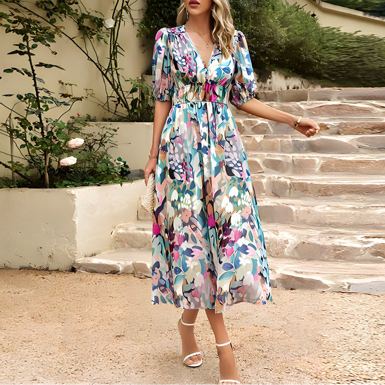 Aurelyn | Midikleid mit Blumenmuster