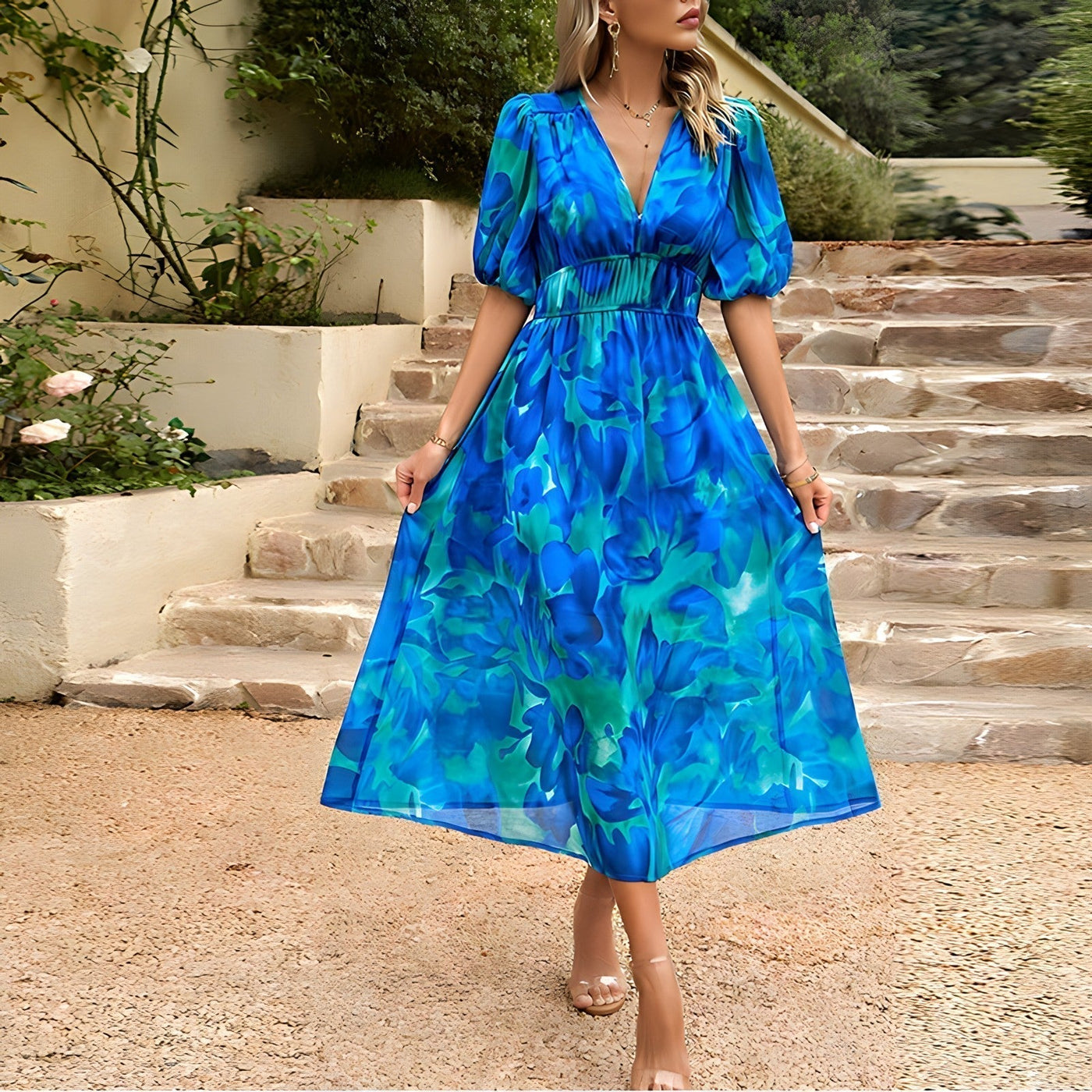 Aurelyn | Midikleid mit Blumenmuster